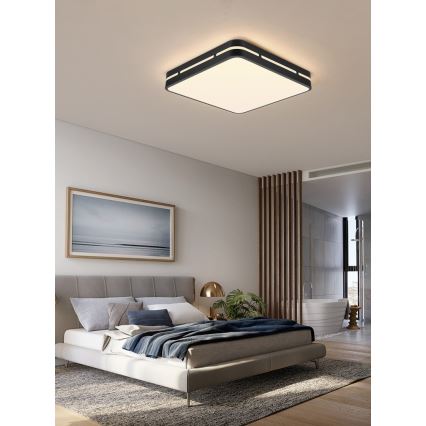 Immax NEO 07154-B30 - Plafoniera LED dimmerabile NEO LITE PERFECTO LED/24W/230V Wi-Fi Tuya nero + telecomando