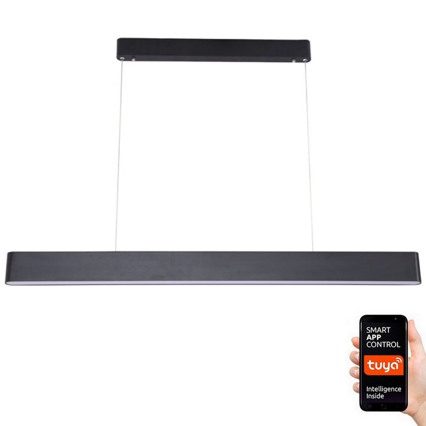 Immax NEO 07157-B120X - LED RGB+CCT Lampadario dimmerabile a sospensione con filo MILANO LED/40W/230V Tuya nero