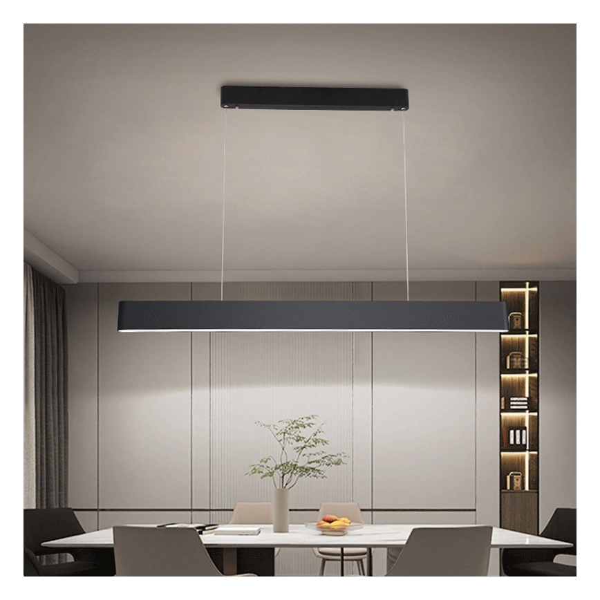 Immax NEO 07157-B120X - LED RGB+CCT Lampadario dimmerabile a sospensione con filo MILANO LED/40W/230V Tuya nero