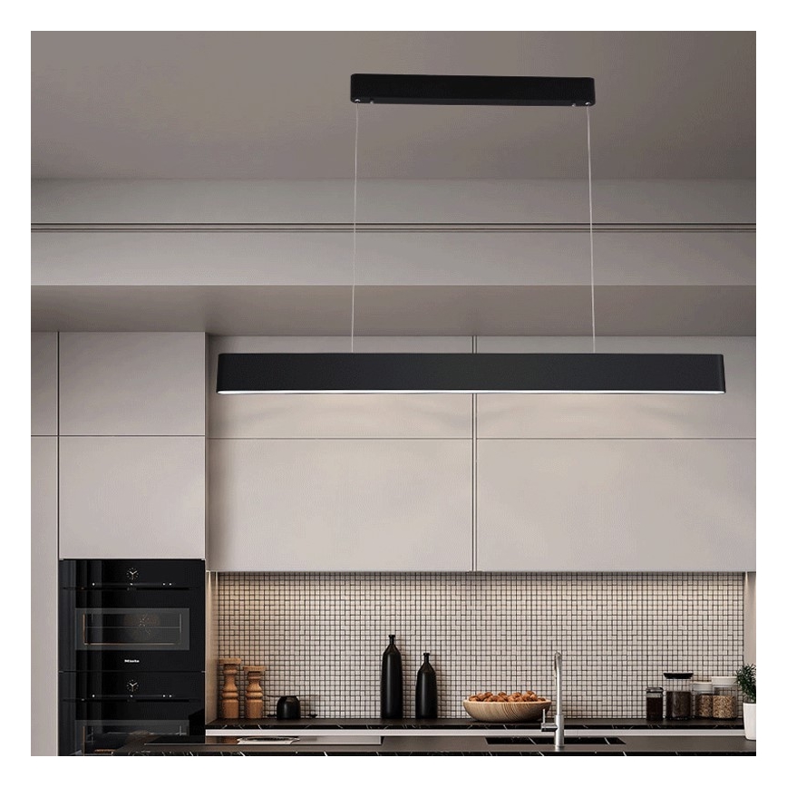 Immax NEO 07157-B120X - LED RGB+CCT Lampadario dimmerabile a sospensione con filo MILANO LED/40W/230V Tuya nero
