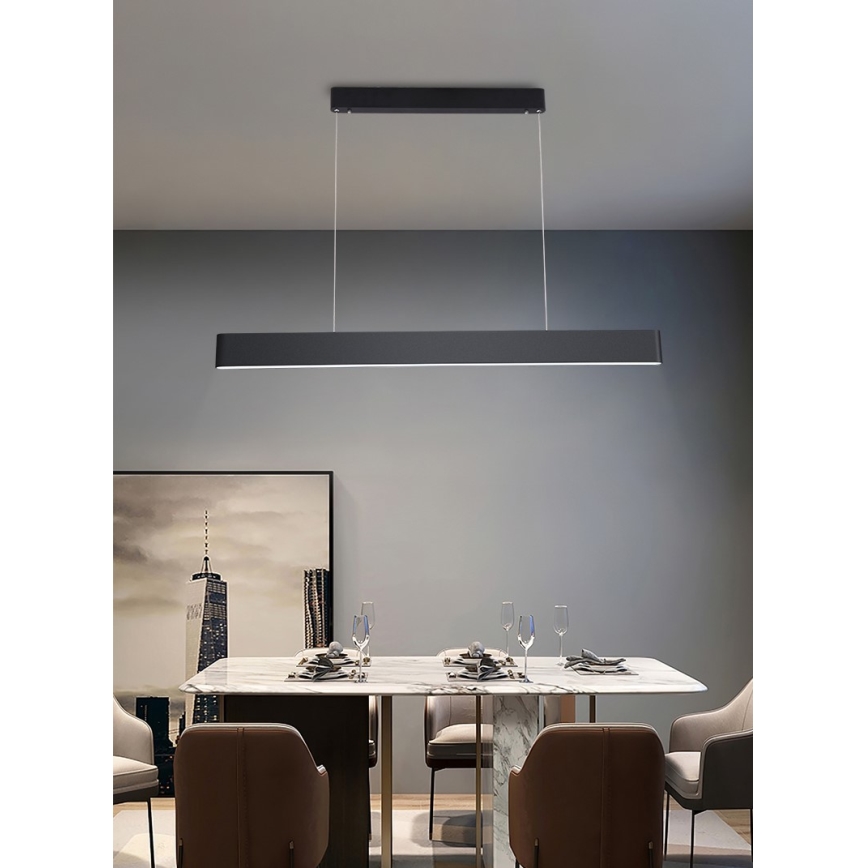 Immax NEO 07157-B120X - LED RGB+CCT Lampadario dimmerabile a sospensione con filo MILANO LED/40W/230V Tuya nero