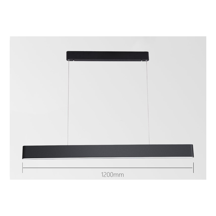 Immax NEO 07157-B120X - LED RGB+CCT Lampadario dimmerabile a sospensione con filo MILANO LED/40W/230V Tuya nero