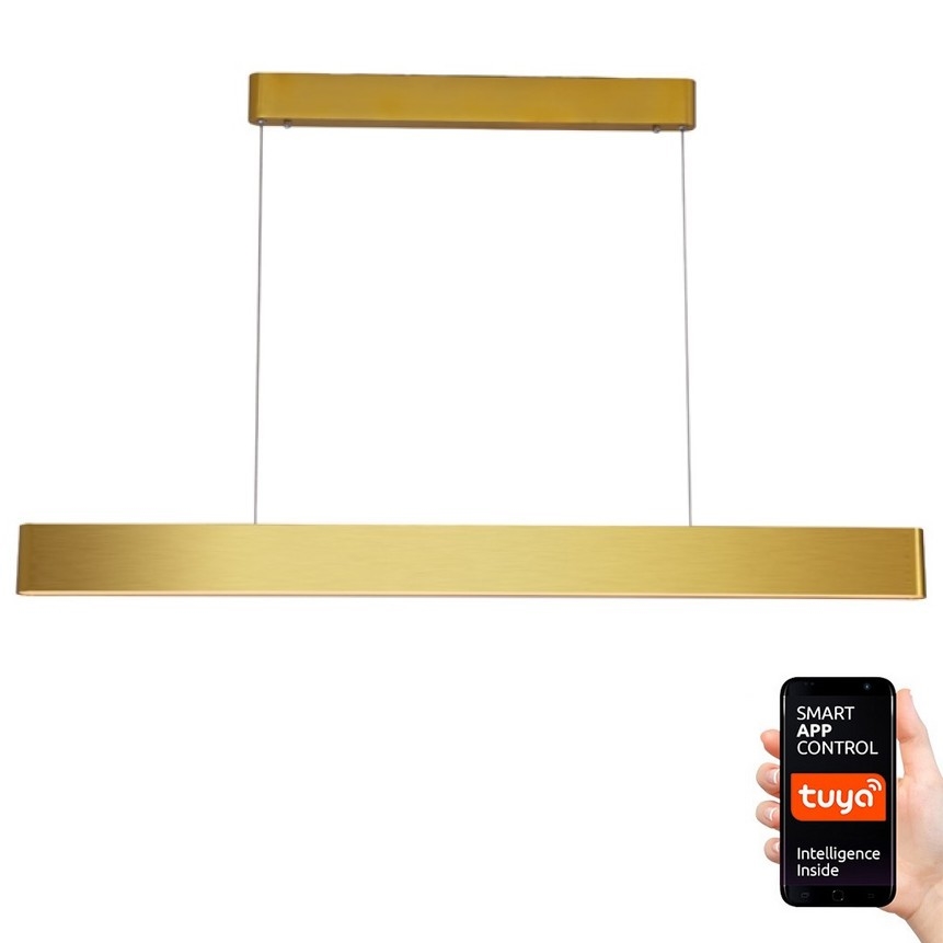 Immax NEO 07157-G120X - LED RGB+CCTW Lampadario dimmerabile a sospensione con filo MILANO LED/40W/230V Tuya oro