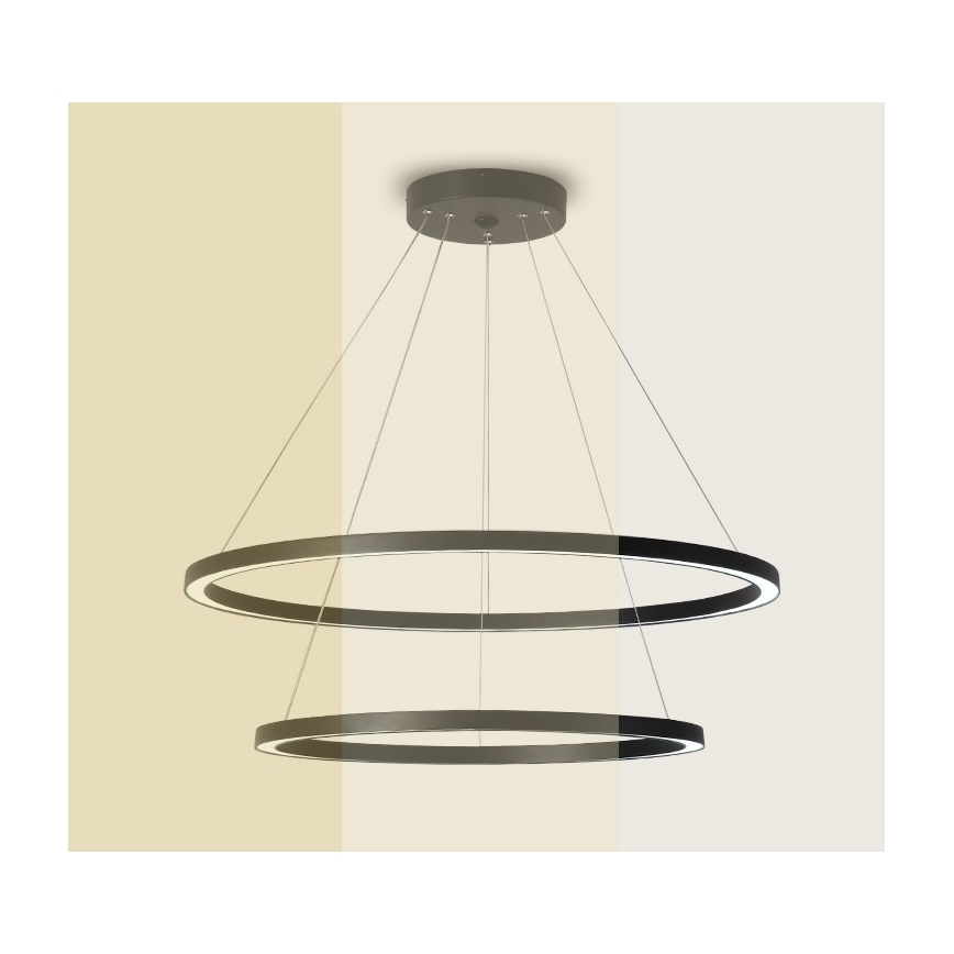 Immax NEO 07158-B80-60 - Lampadario LED dimmerabile su filo FINO LED/93W/230V Tuya nero + telecomando