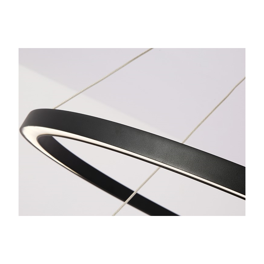 Immax NEO 07158-B80-60 - Lampadario LED dimmerabile su filo FINO LED/93W/230V Tuya nero + telecomando