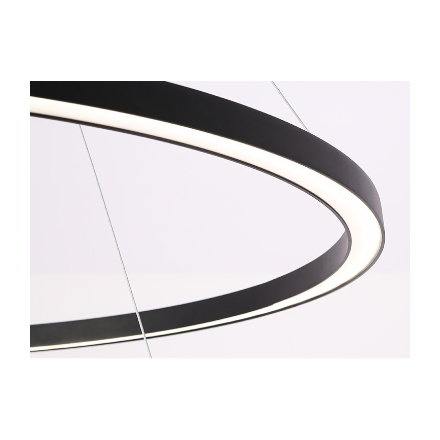 Immax NEO 07158-B80-60 - Lampadario LED dimmerabile su filo FINO LED/93W/230V Tuya nero + telecomando
