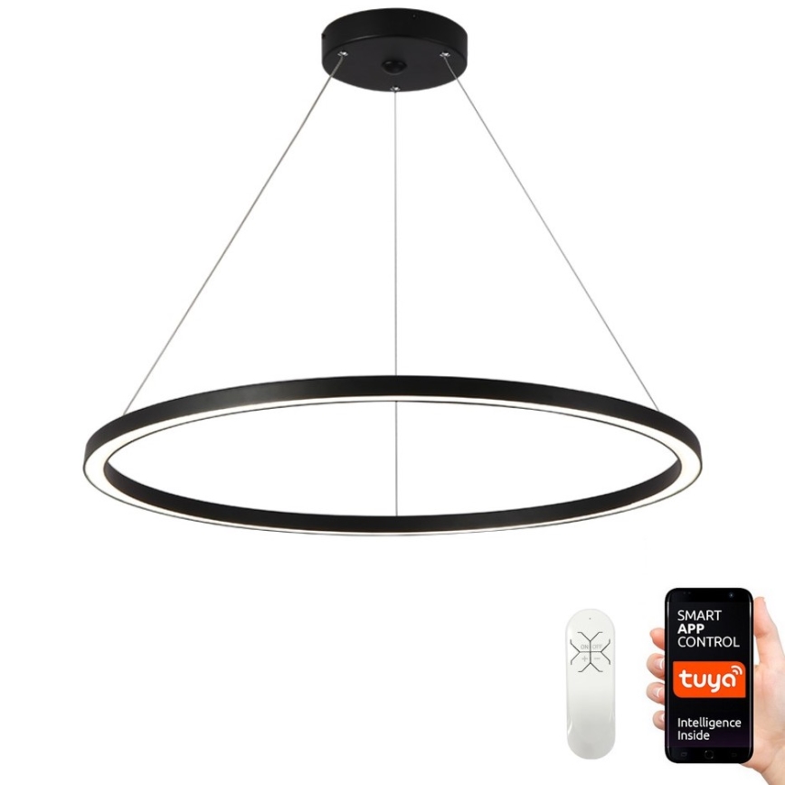 Immax NEO 07158-B80 - Lampadario LED dimmerabile su filo FINO LED/60W/230V Tuya nero + telecomando