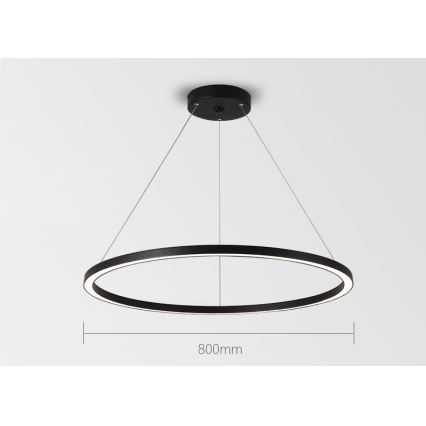 Immax NEO 07158-B80 - Lampadario LED dimmerabile su filo FINO LED/60W/230V Tuya nero + telecomando