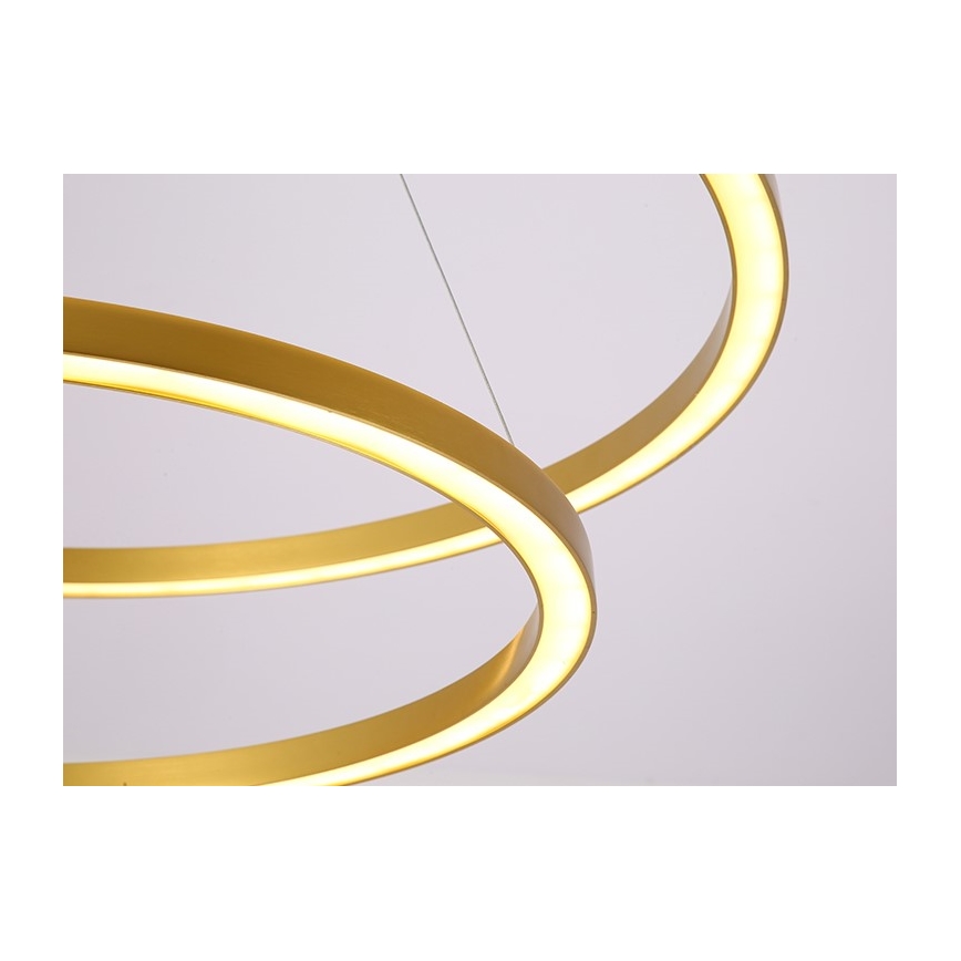 Immax NEO 07159-G80-60 - Lampadario LED Dimmerabile su filo FINO LED/93W/230V Tuya oro + telecomando