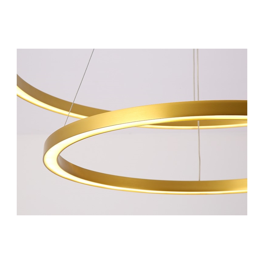 Immax NEO 07159-G80 - Lampadario LED Dimmerabile su filo FINO LED/60W/230V Tuya oro + telecomando