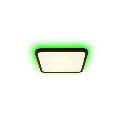 Immax NEO 07167-B40 - LED RGB+CCT Plafoniera con dimmer NEO LITE TUDO LED/50W/230V Wi-Fi Tuya nero + telecomando