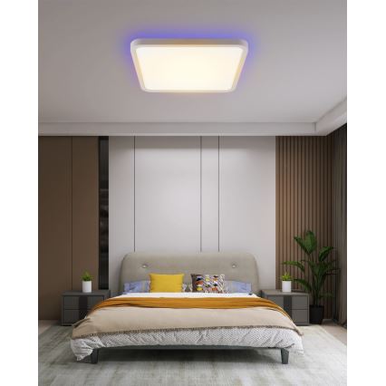 Immax NEO 07168-W40 - LED RGB+CCT Plafoniera con dimmer NEO LITE TUDO LED/50W/230V Wi-Fi Tuya bianco + telecomando