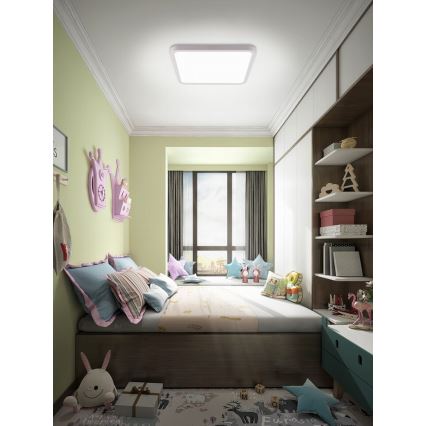 Immax NEO 07168-W40 - LED RGB+CCT Plafoniera con dimmer NEO LITE TUDO LED/50W/230V Wi-Fi Tuya bianco + telecomando