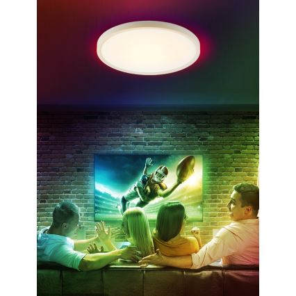 Immax NEO 07169-W60 - LED RGB+CCT Plafoniera con dimmer NEO LITE TUDO 65W/230V 2700-6500K Wi-Fi Tuya + telecomando bianco