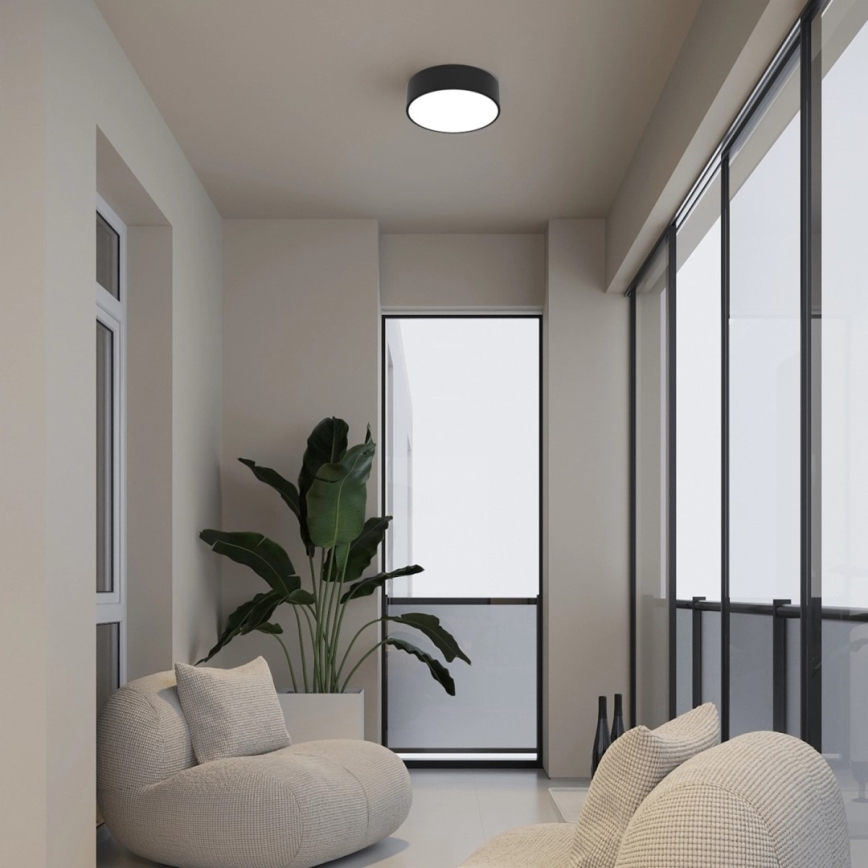 Immax NEO 07200L - Plafoniera LED dimmerabile RONDATE LED/18W/230V 3000-6000K diametro 25 cm nero Tuya + telecomando