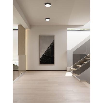 Immax NEO 07200L - Plafoniera LED dimmerabile RONDATE LED/18W/230V 3000-6000K diametro 25 cm nero Tuya + telecomando