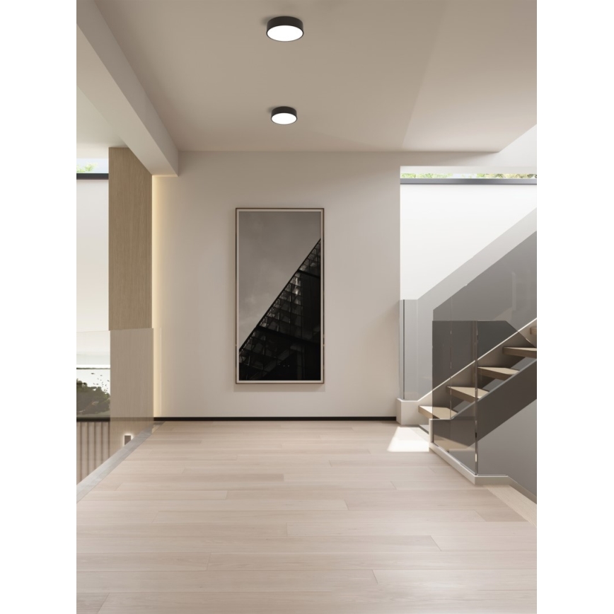 Immax NEO 07200L - Plafoniera LED dimmerabile RONDATE LED/18W/230V 3000-6000K diametro 25 cm nero Tuya + telecomando