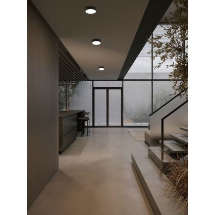 Immax NEO 07200L - Plafoniera LED dimmerabile RONDATE LED/18W/230V 3000-6000K diametro 25 cm nero Tuya + telecomando