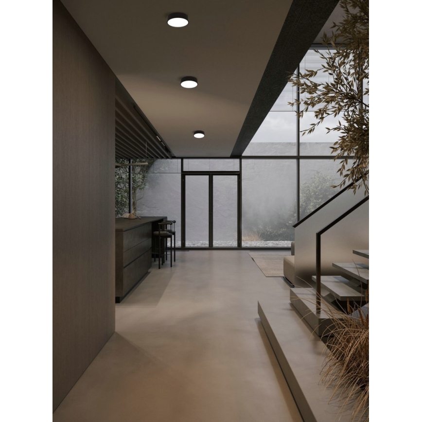 Immax NEO 07200L - Plafoniera LED dimmerabile RONDATE LED/18W/230V 3000-6000K diametro 25 cm nero Tuya + telecomando