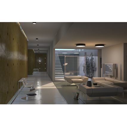 Immax NEO 07200L - Plafoniera LED dimmerabile RONDATE LED/18W/230V 3000-6000K diametro 25 cm nero Tuya + telecomando