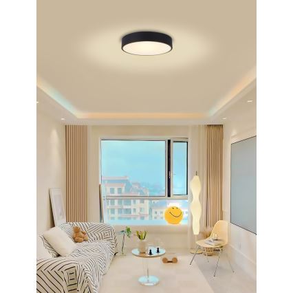 Immax NEO 07201L - Plafoniera LED dimmerabile RONDATE LED/28W/230V nero Tuya + telecomando