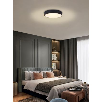 Immax NEO 07201L - Plafoniera LED dimmerabile RONDATE LED/28W/230V nero Tuya + telecomando