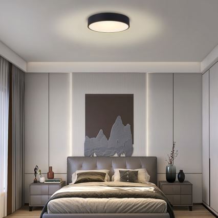 Immax NEO 07201L - Plafoniera LED dimmerabile RONDATE LED/28W/230V nero Tuya + telecomando