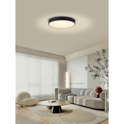 Immax NEO 07202L - Plafoniera LED dimmerabile RONDATE LED/53W/230V nero Tuya + telecomando