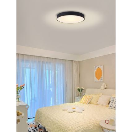 Immax NEO 07202L - Plafoniera LED dimmerabile RONDATE LED/53W/230V nero Tuya + telecomando