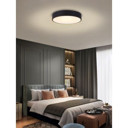 Immax NEO 07202L - Plafoniera LED dimmerabile RONDATE LED/53W/230V nero Tuya + telecomando