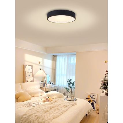 Immax NEO 07202L - Plafoniera LED dimmerabile RONDATE LED/53W/230V nero Tuya + telecomando