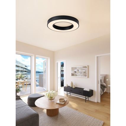 Immax NEO 07209L - Plafoniera LED dimmerabile PASTEL LED/53W/230V 60 cm nero Tuya + telecomando