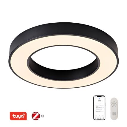 Immax NEO 07209L - Plafoniera LED dimmerabile PASTEL LED/53W/230V 60 cm nero Tuya + telecomando