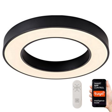 Immax NEO 07209L - Plafoniera LED dimmerabile PASTEL LED/53W/230V 60 cm nero Tuya + telecomando