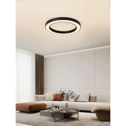 Immax NEO 07210L - Plafoniera LED dimmerabile PASTEL LED/68W/230V 95 cm nero Tuya + telecomando