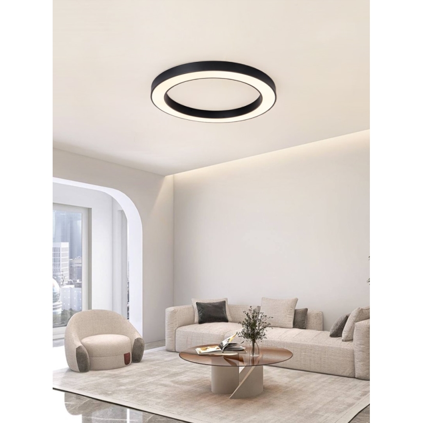 Immax NEO 07210L - Plafoniera LED dimmerabile PASTEL LED/68W/230V 95 cm nero Tuya + telecomando