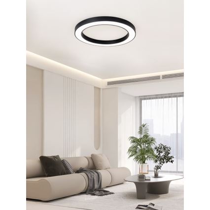 Immax NEO 07210L - Plafoniera LED dimmerabile PASTEL LED/68W/230V 95 cm nero Tuya + telecomando