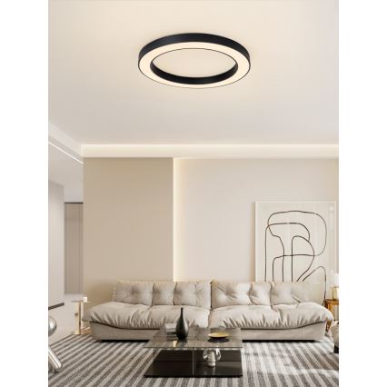 Immax NEO 07210L - Plafoniera LED dimmerabile PASTEL LED/68W/230V 95 cm nero Tuya + telecomando