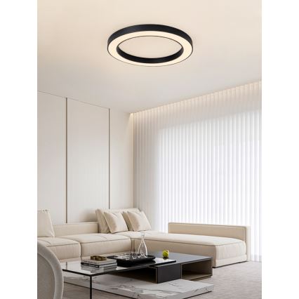 Immax NEO 07210L - Plafoniera LED dimmerabile PASTEL LED/68W/230V 95 cm nero Tuya + telecomando