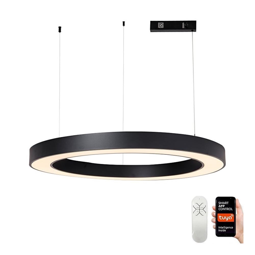 Immax NEO 07211L - Lampadario a sospensione con filo LED dimmerabile PASTEL LED/68W/230V 2700-6500K Tuya nero + telecomando