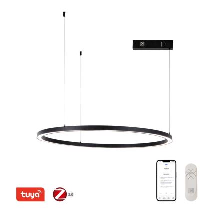 Immax NEO 07215L - Lampadario a sospensione con filo LED dimmerabile FINO LED/60W/230V 80 cm nero Tuya + telecomando