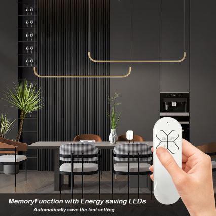 Immax NEO 07228L - Lampadario a sospensione con filo LED dimmerabile PATTINI LED/53W/230V Tuya + telecomando
