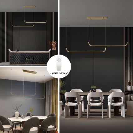 Immax NEO 07228L - Lampadario a sospensione con filo LED dimmerabile PATTINI LED/53W/230V Tuya + telecomando