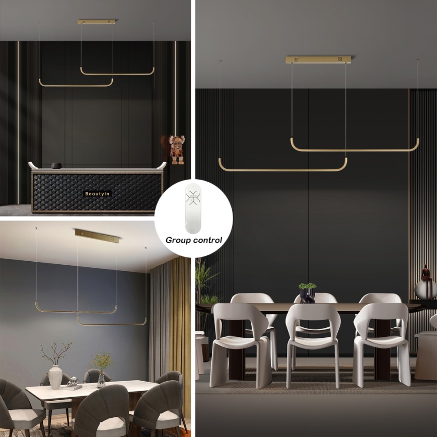 Immax NEO 07228L - Lampadario a sospensione con filo LED dimmerabile PATTINI LED/53W/230V Tuya + telecomando