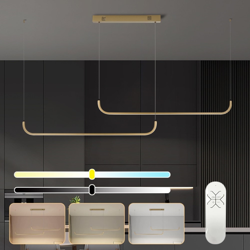 Immax NEO 07228L - Lampadario a sospensione con filo LED dimmerabile PATTINI LED/53W/230V Tuya + telecomando