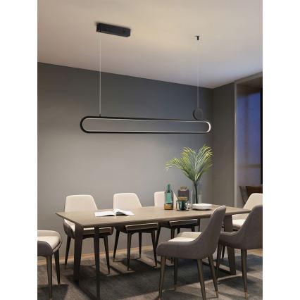 Immax NEO 07231L - Lampadario a sospensione con filo LED dimmerabile NEO LITE OVALE LED/50W/230V 2700-6500K Wi-Fi Tuya + telecomando