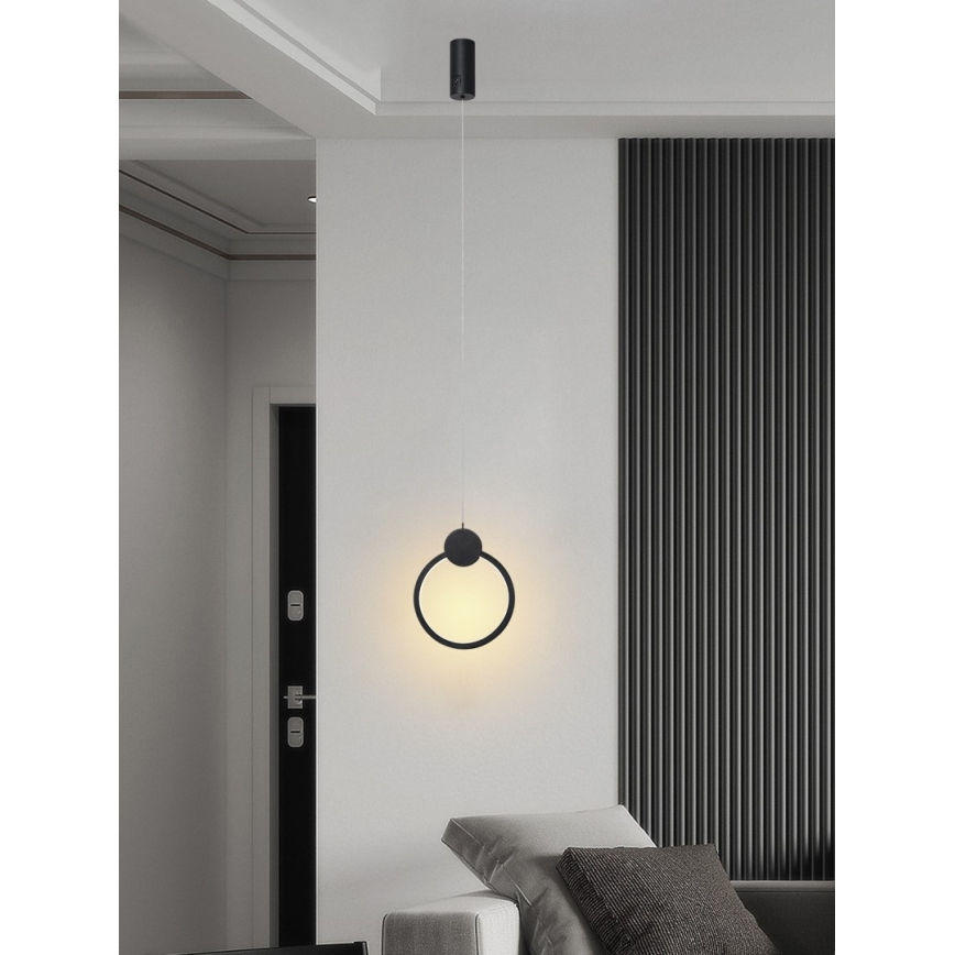 Immax NEO 07233L - Lampadario a sospensione con filo LED dimmerabile NEO LITE OVALE LED/18W/230V Wi-Fi Tuya 2700-6500K + telecomando