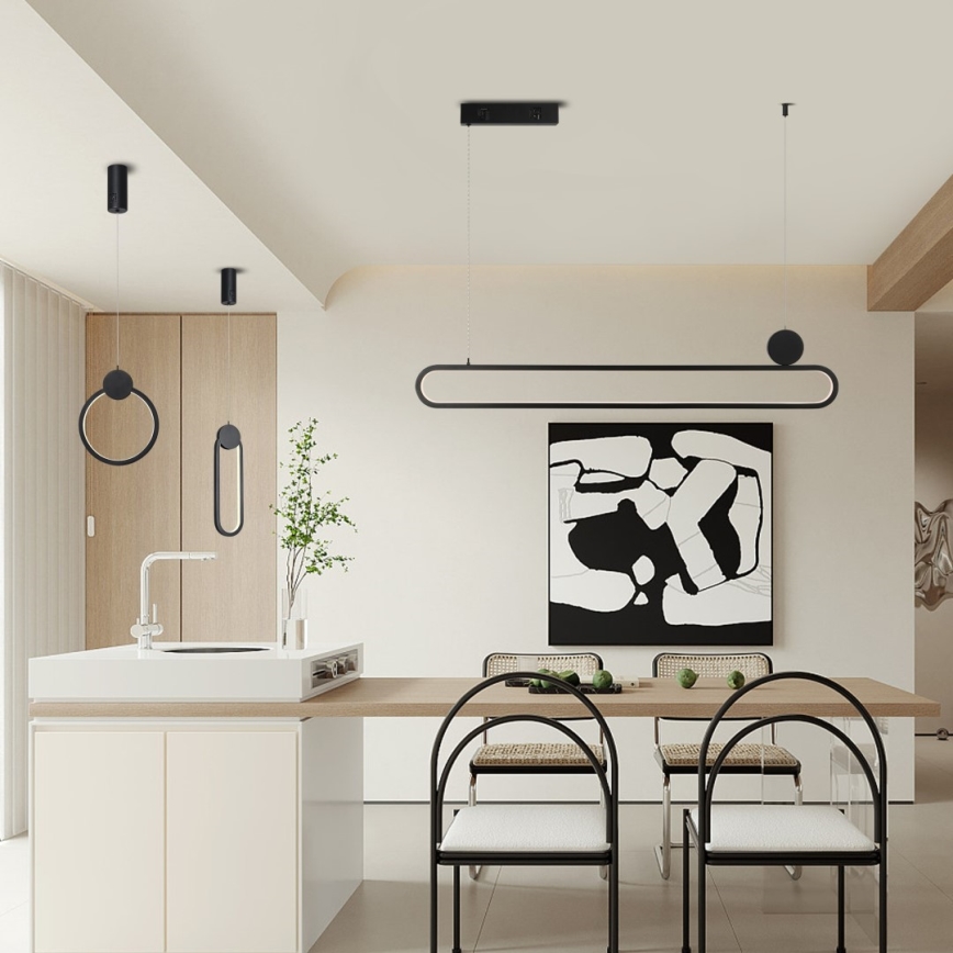 Immax NEO 07233L - Lampadario a sospensione con filo LED dimmerabile NEO LITE OVALE LED/18W/230V Wi-Fi Tuya 2700-6500K + telecomando