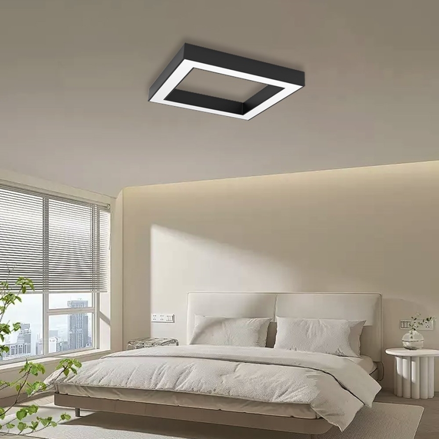 Immax NEO 07239L - Plafoniera LED dimmerabile CANTO LED/60W/230V nero Tuya + telecomando