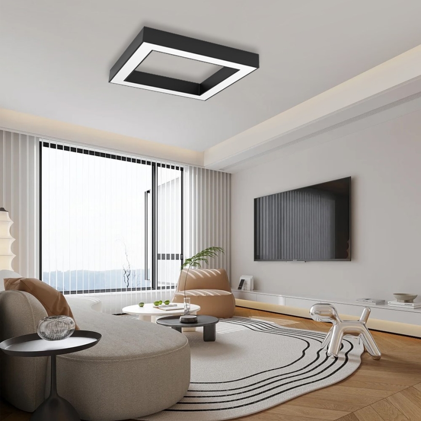Immax NEO 07239L - Plafoniera LED dimmerabile CANTO LED/60W/230V nero Tuya + telecomando